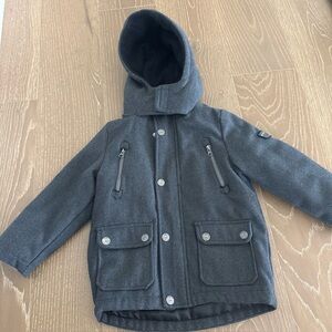 Ixtreme Outfitters Winter Parka Jacket Wool Blend Jacket Boys Size 4 Dark GRAY